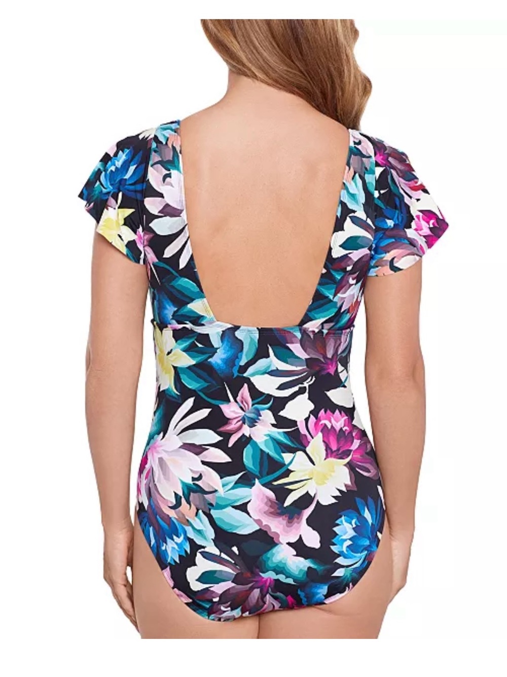 NWT Swim Solutions
Women's Floral-Print Flutter-Sleeve One-Piece Swimsuit - Picture 2 of 4